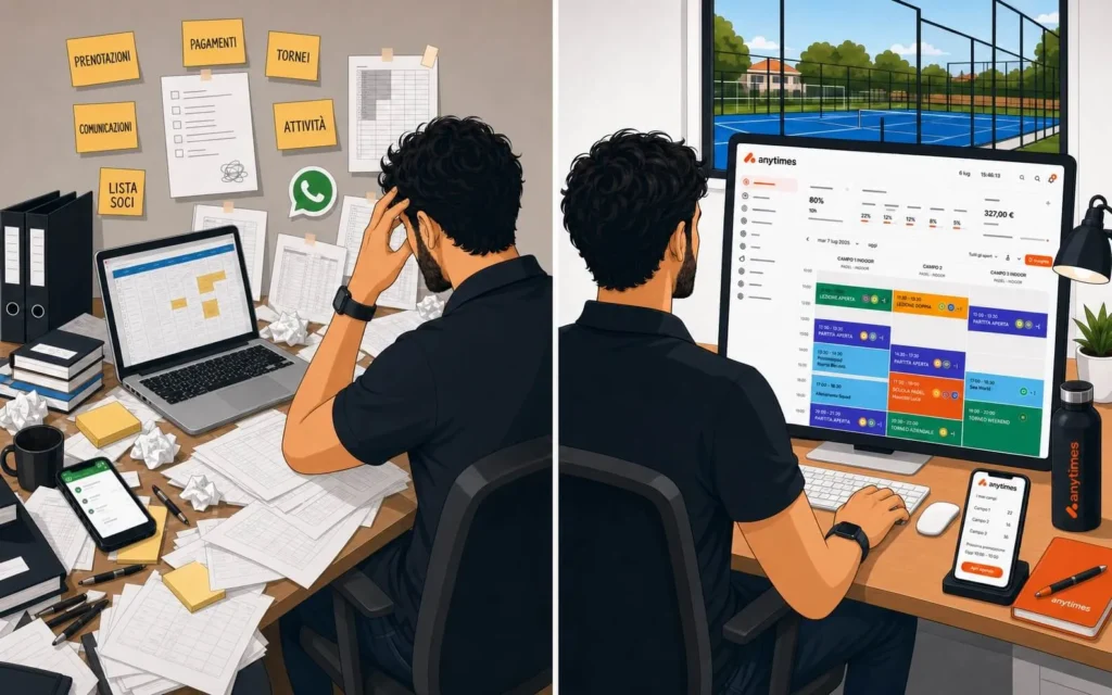 Gestione del club prima e dopo Anytimes